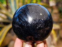 Polished Black Tourmaline Spheres x 3 From Madagascar - Toprock Gemstones and Minerals 