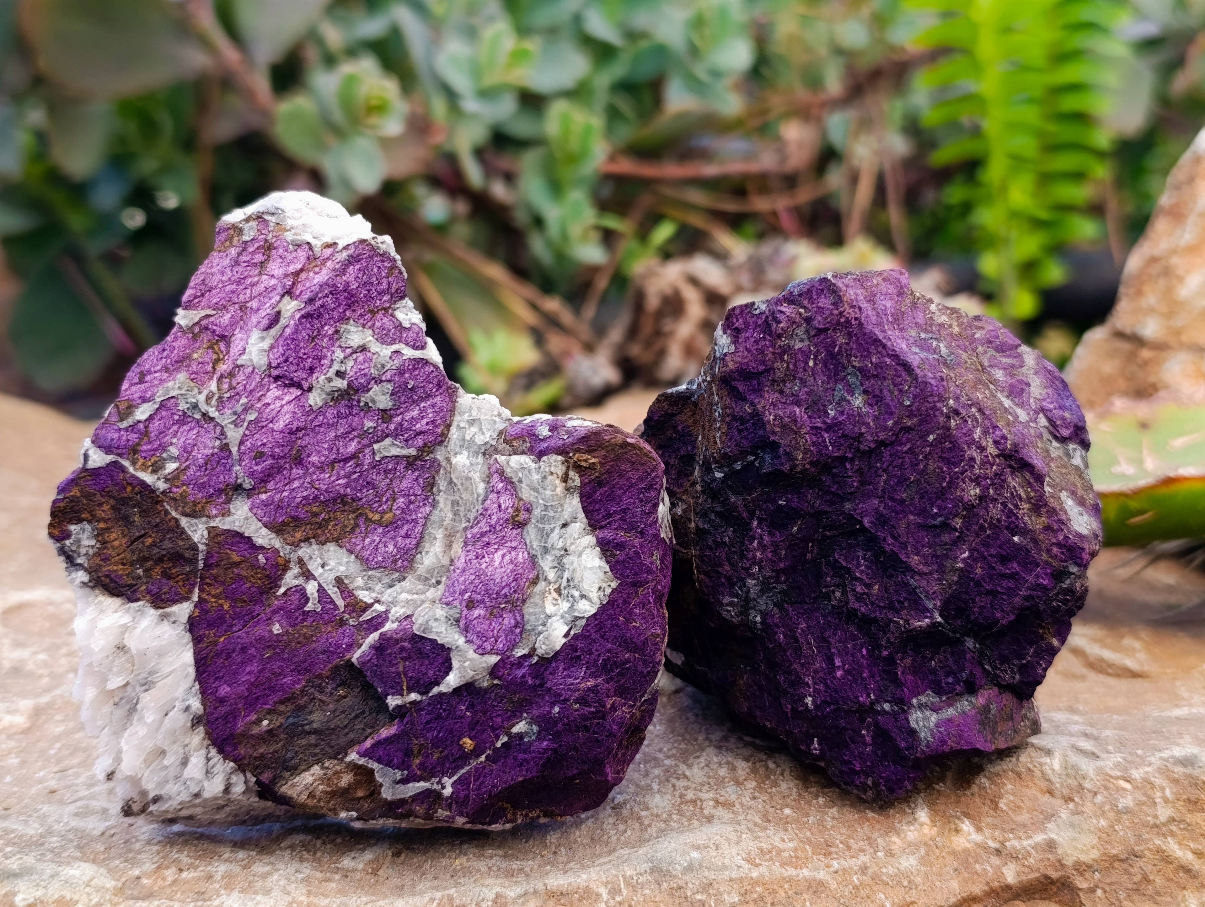 Natural Metallic Purpurite Specimens x 6 From Erongo, Namibia - Toprock Gemstones and Minerals 
