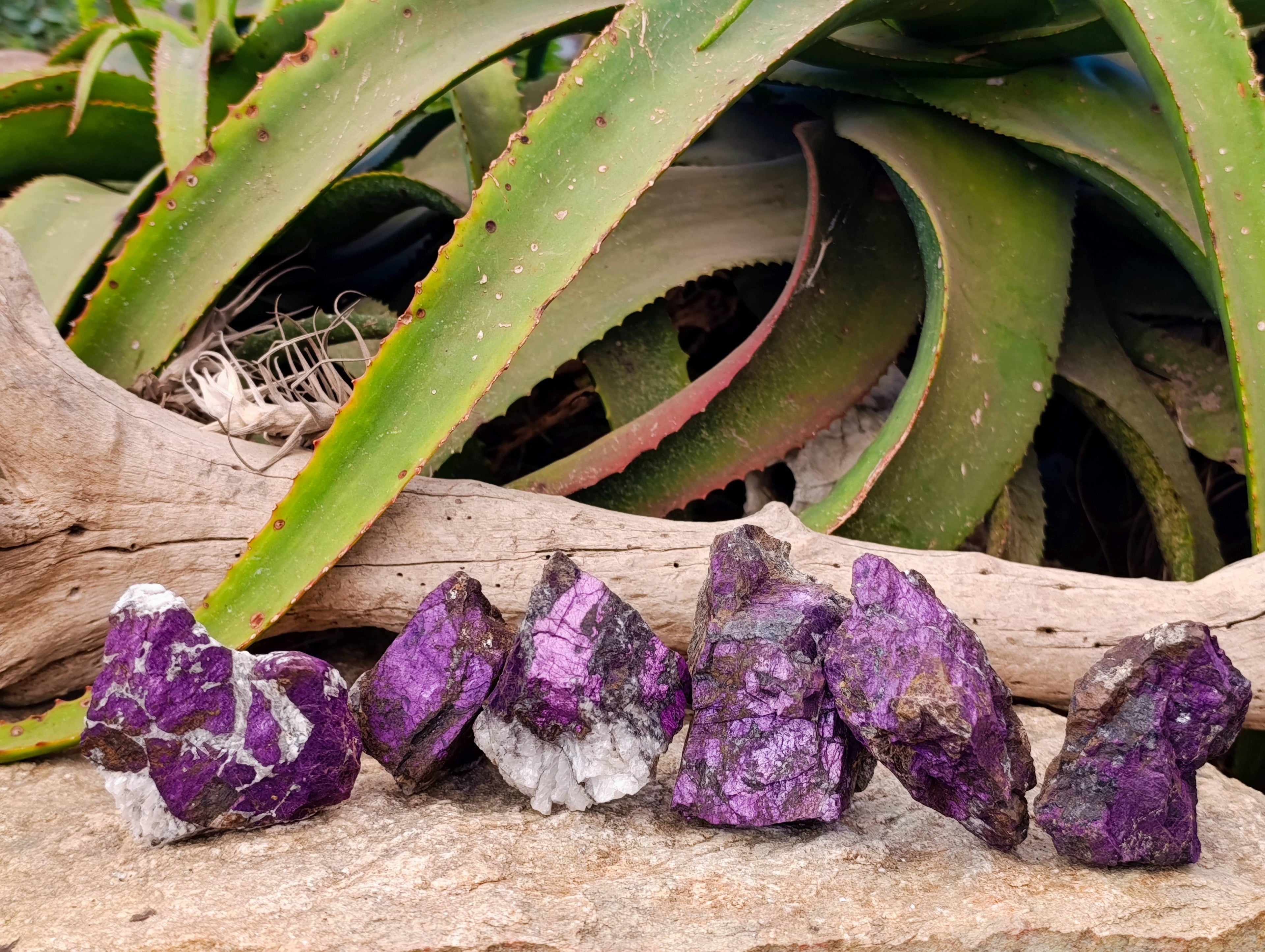 Natural Metallic Purpurite Specimens x 6 From Erongo, Namibia - Toprock Gemstones and Minerals 