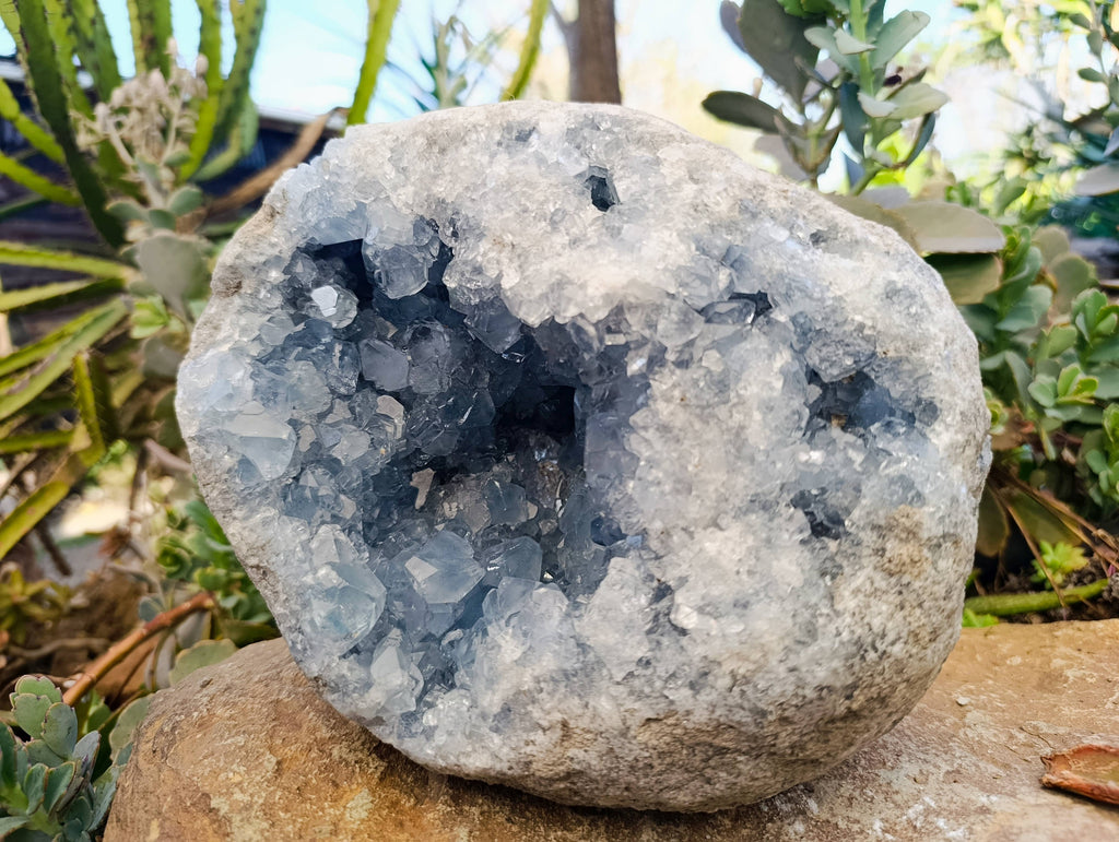 Natural Celestite Geode Specimen x 1 From Sakoany, Madagascar - Toprock Gemstones and Minerals 