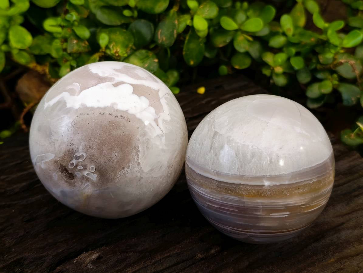 Polished Red Sashe River Agate Spheres x 3 From Sashe River, Zimbabwe - Toprock Gemstones and Minerals 
