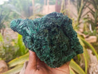 Natural Silky Malachite Specimens x 2 From Kasompe, Congo - Toprock Gemstones and Minerals 