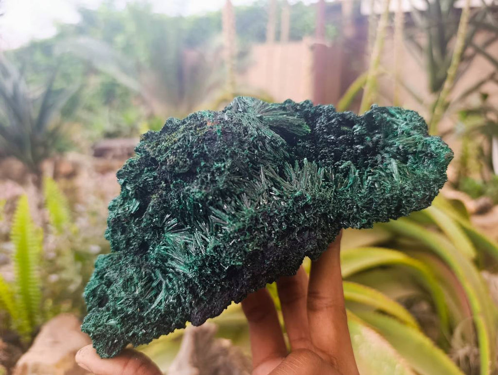 Natural Silky Malachite Specimens x 2 From Kasompe, Congo - Toprock Gemstones and Minerals 