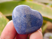 Polished Lazulite Hearts x 35 From Madagascar