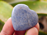 Polished Lazulite Hearts x 35 From Madagascar