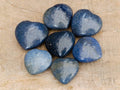 Polished Lazulite Hearts x 35 From Madagascar - Toprock Gemstones and Minerals 