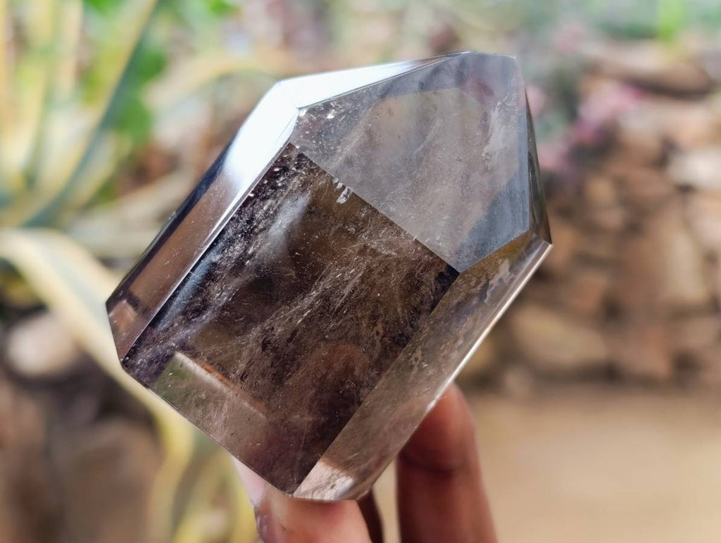 Polished Wispy Phatom Smokey Phantom Quartz Crystals x 6 From Madagascar - Toprock Gemstones and Minerals 