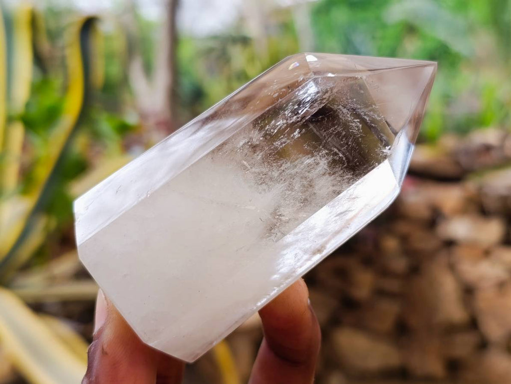 Polished Wispy Phatom Smokey Phantom Quartz Crystals x 6 From Madagascar - Toprock Gemstones and Minerals 