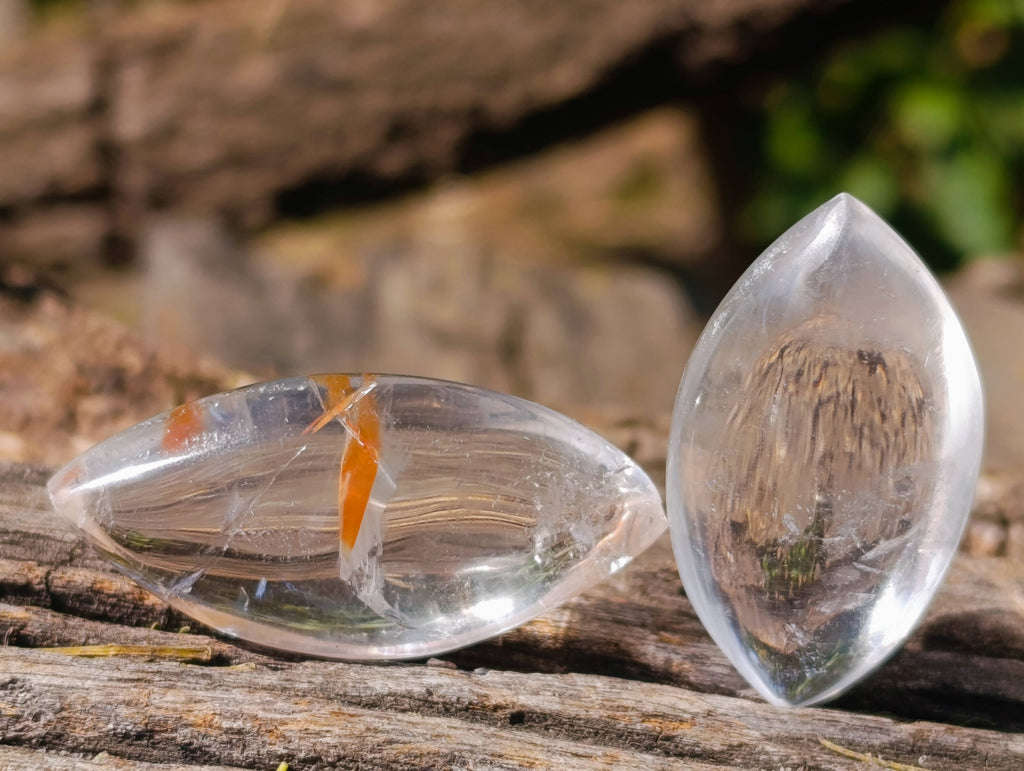 Polished Clear Quartz "Angel Tears" Pendant Pieces x 35 From Madagascar - Toprock Gemstones and Minerals 