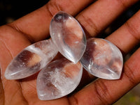 Polished Clear Quartz "Angel Tears" Pendant Pieces x 35 From Madagascar