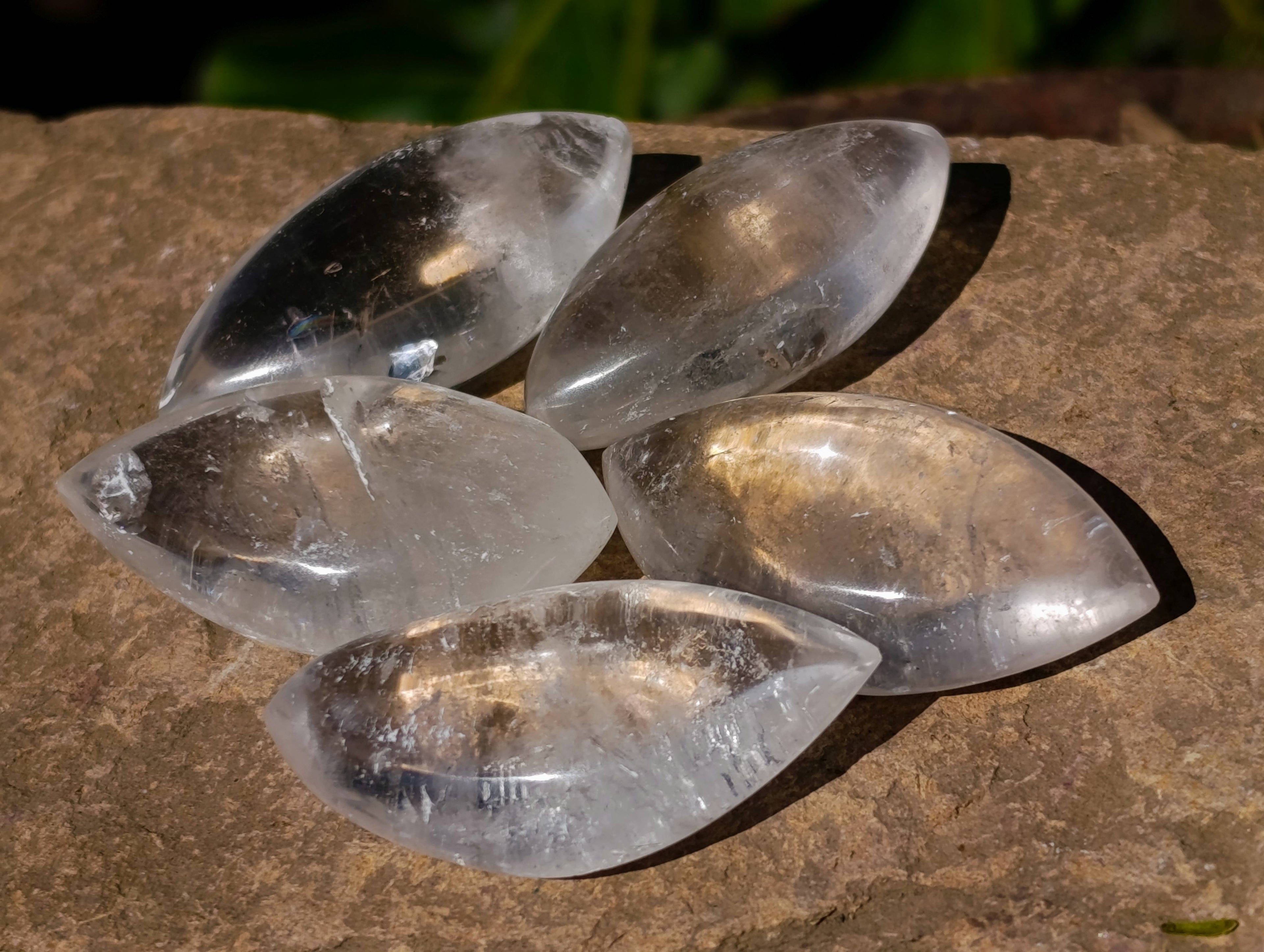 Polished Clear Quartz "Angel Tears" Pendant Pieces x 35 From Madagascar - Toprock Gemstones and Minerals 