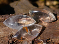 Polished Clear Quartz "Angel Tears" Pendant Pieces x 35 From Madagascar