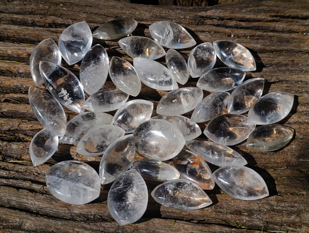 Polished Clear Quartz "Angel Tears" Pendant Pieces x 35 From Madagascar - Toprock Gemstones and Minerals 