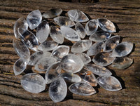 Polished Clear Quartz "Angel Tears" Pendant Pieces x 35 From Madagascar