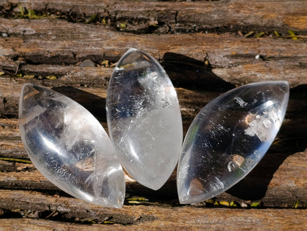 Polished Clear Quartz "Angel Tears" Pendant Pieces x 35 From Madagascar - Toprock Gemstones and Minerals 