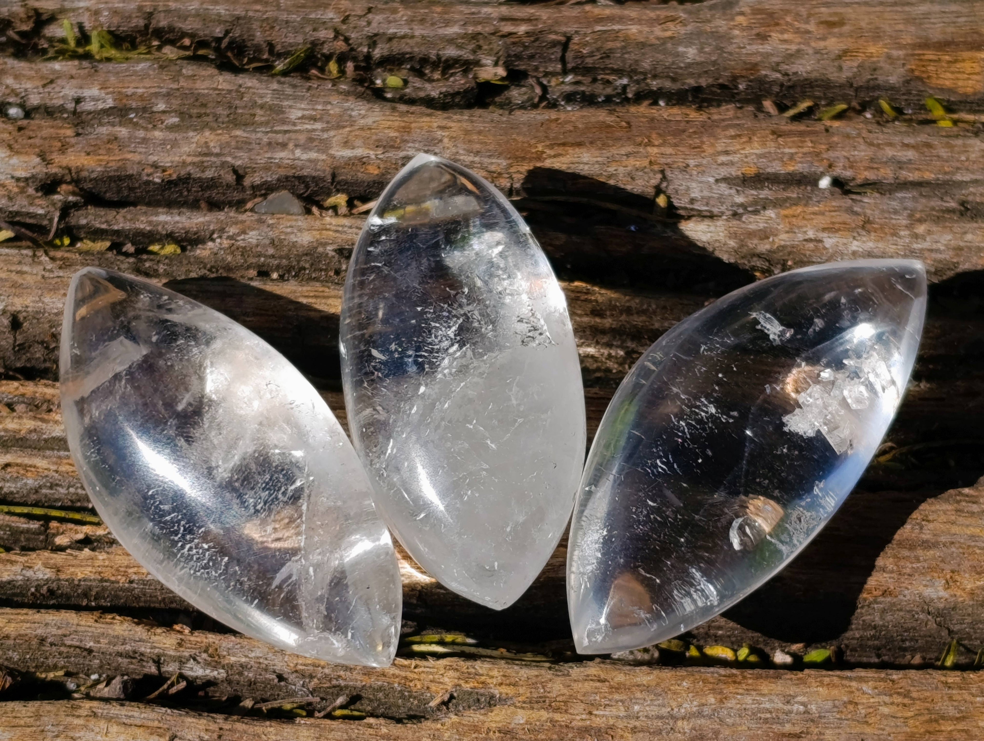 Polished Clear Quartz "Angel Tears" Pendant Pieces x 35 From Madagascar - Toprock Gemstones and Minerals 