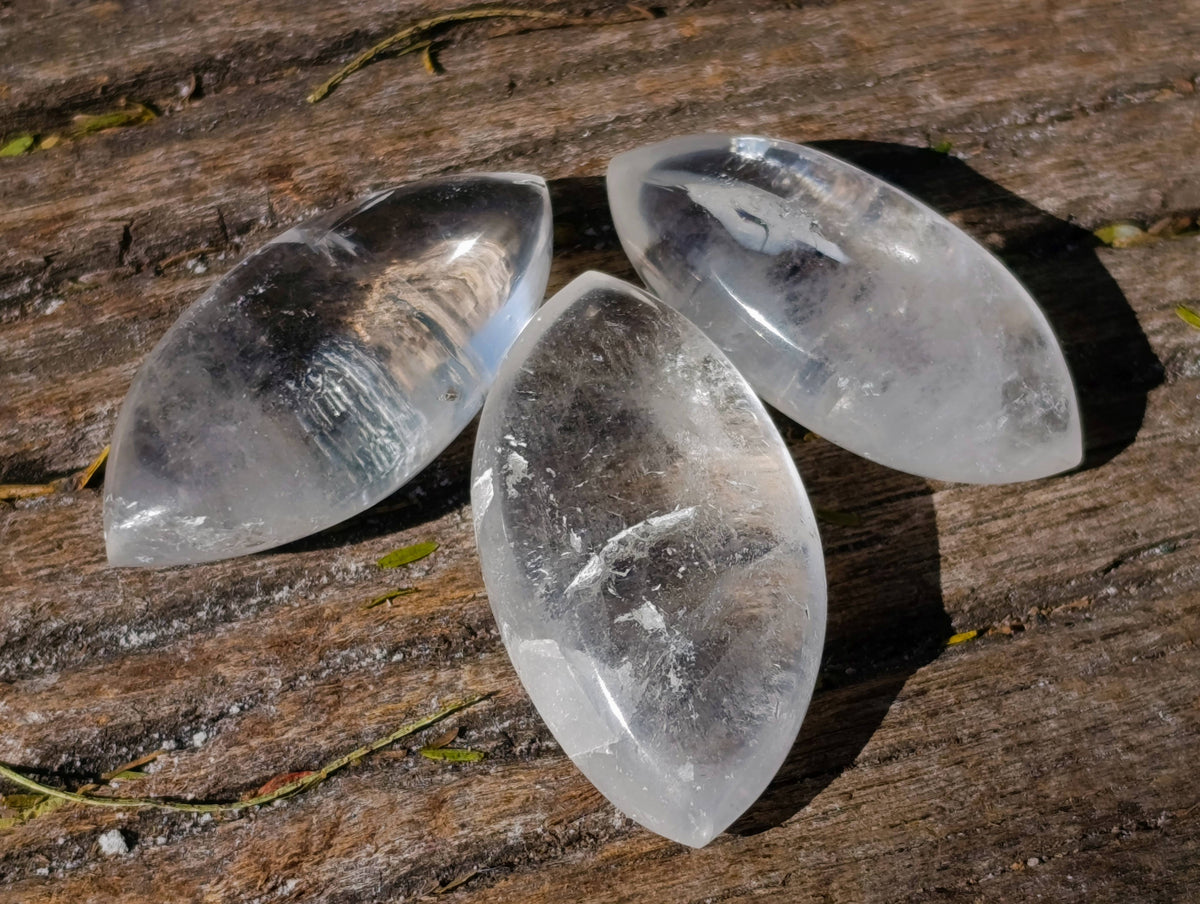 Polished Clear Quartz "Angel Tears" Pendant Pieces x 35 From Madagascar - Toprock Gemstones and Minerals 