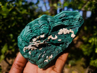 Natural Botryoidal Malachite Specimens x 2 From Congo