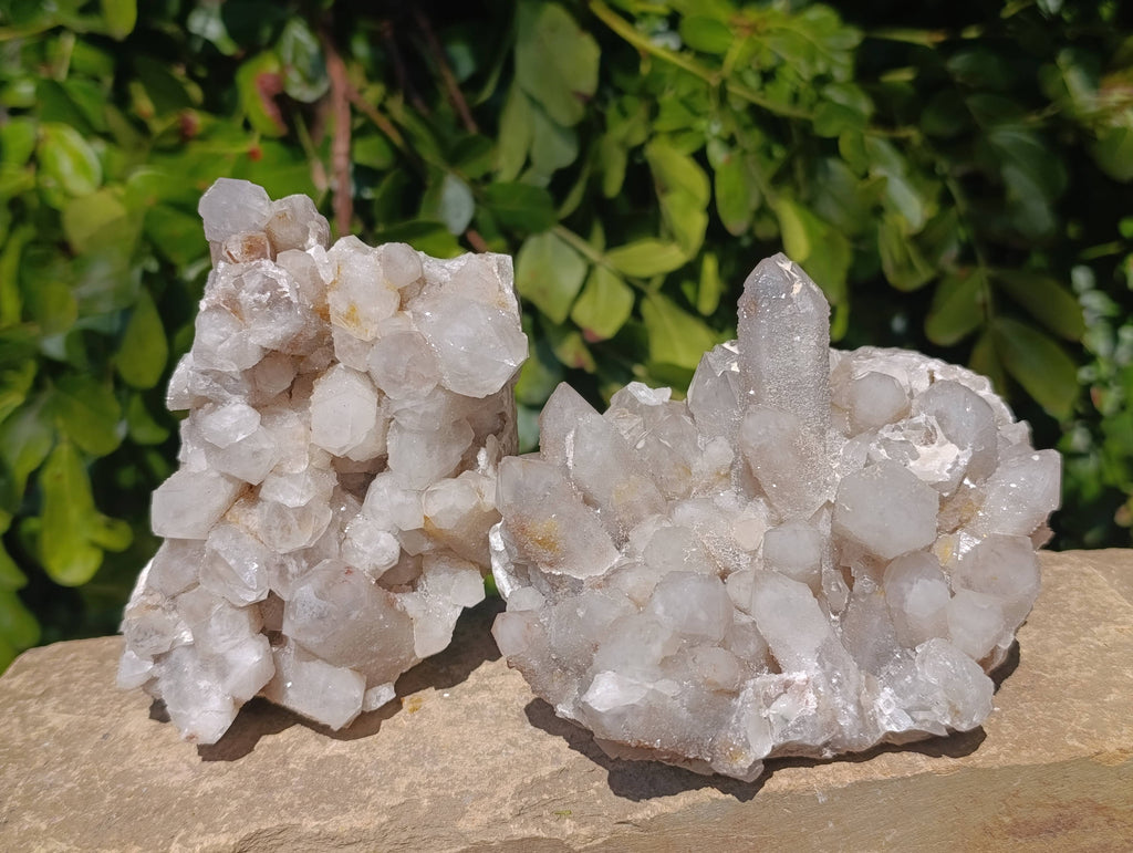 Natural Fairy Spirit Quartz Clusters x 2 From South Africa - Toprock Gemstones and Minerals 