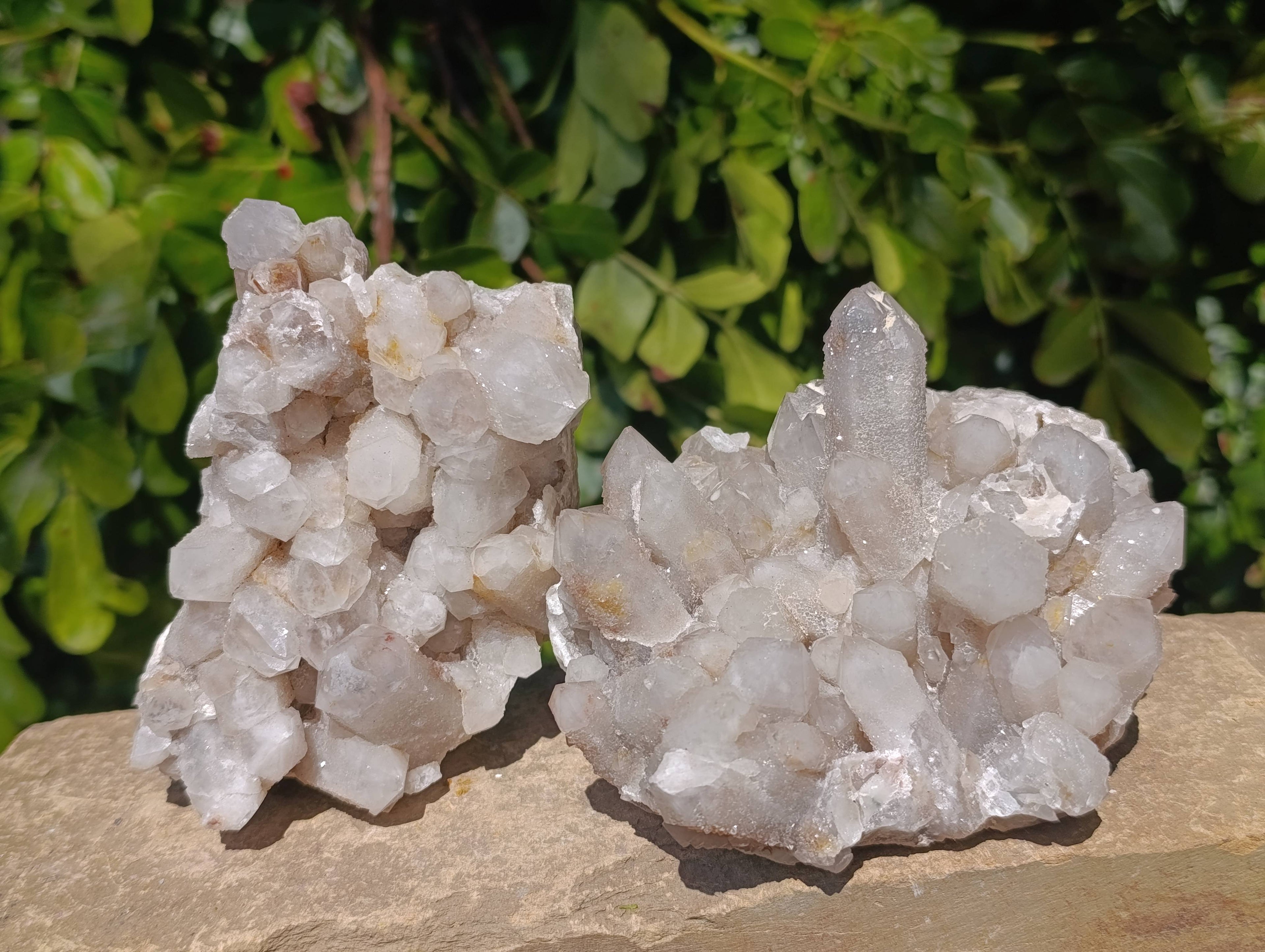 Natural Fairy Spirit Quartz Clusters x 2 From South Africa - Toprock Gemstones and Minerals 