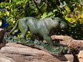 Hand Made Green Verdite Leopard Carving x 1 From Zimbabwe - Toprock Gemstones and Minerals 
