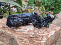 Natural Schorl Black Tourmaline Specimens x 6 From Namibia - Toprock Gemstones and Minerals 