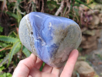 Polished Blue Lace Agate Standing Free Form x 1 From Malawi - Toprock Gemstones and Minerals 