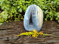 Polished Blue Lace Agate Standing Free Form x 1 From Malawi - Toprock Gemstones and Minerals 