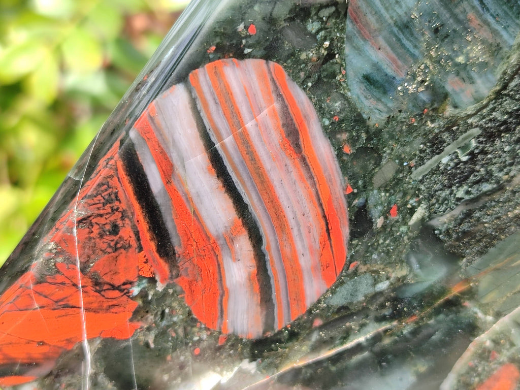 Polished Bloodstone Point x 1 From Swaziland - Toprock Gemstones and Minerals 