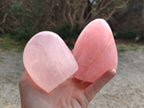 Polished Rose Quartz Standing Free Forms x 2 From Madagascar - Toprock Gemstones and Minerals 