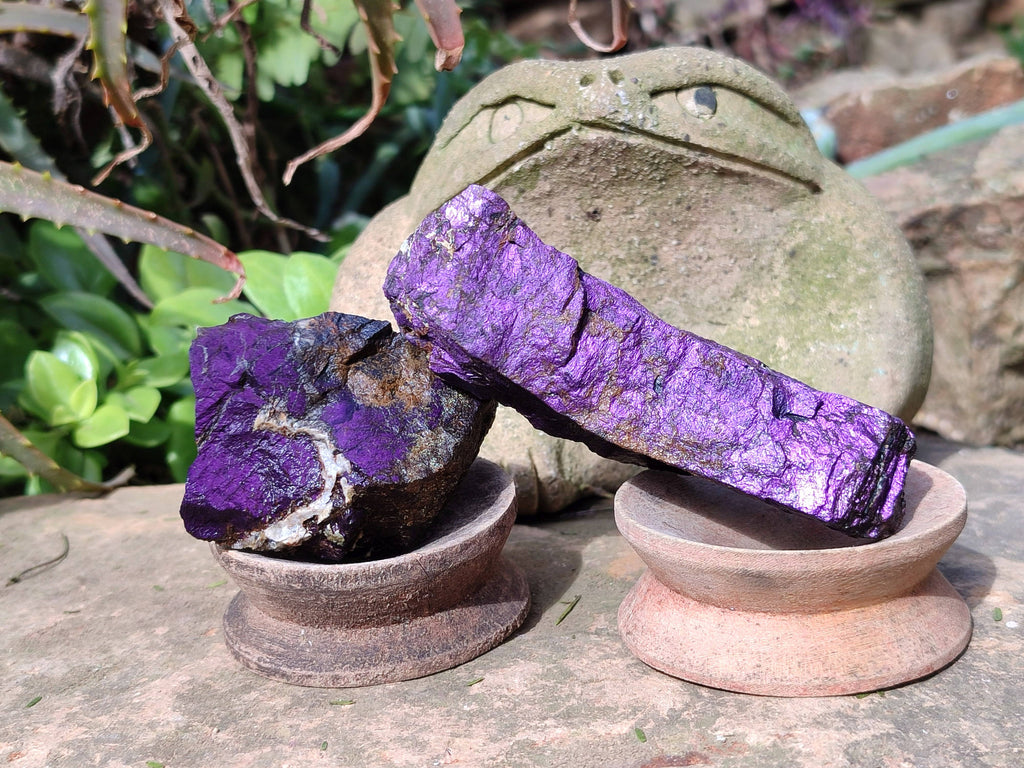 Natural Metallic Purpurite Specimens x 12 From Erongo, Namibia - Toprock Gemstones and Minerals 