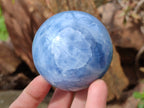 Polished Blue Calcite Spheres x 2 From Madagascar - Toprock Gemstones and Minerals 