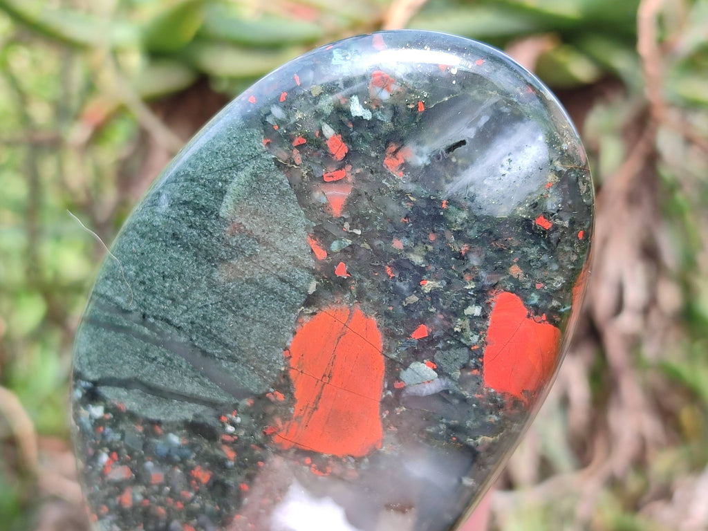 Polished Bloodstone Standing Free Forms x 2 From Swaziland - Toprock Gemstones and Minerals 