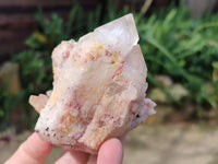 Natural Pink Hematoid Candle Quartz Crystals x 6 From Madagascar