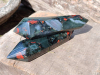 Polished Double Terminated Bloodstone Points x 10 From Swaziland