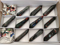 Polished Double Terminated Bloodstone Points x 10 From Swaziland