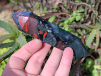 Polished Double Terminated Bloodstone Points x 10 From Swaziland