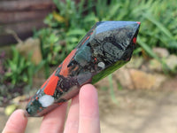 Polished Double Terminated Bloodstone Points x 10 From Swaziland