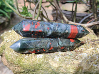 Polished Double Terminated Bloodstone Points x 10 From Swaziland