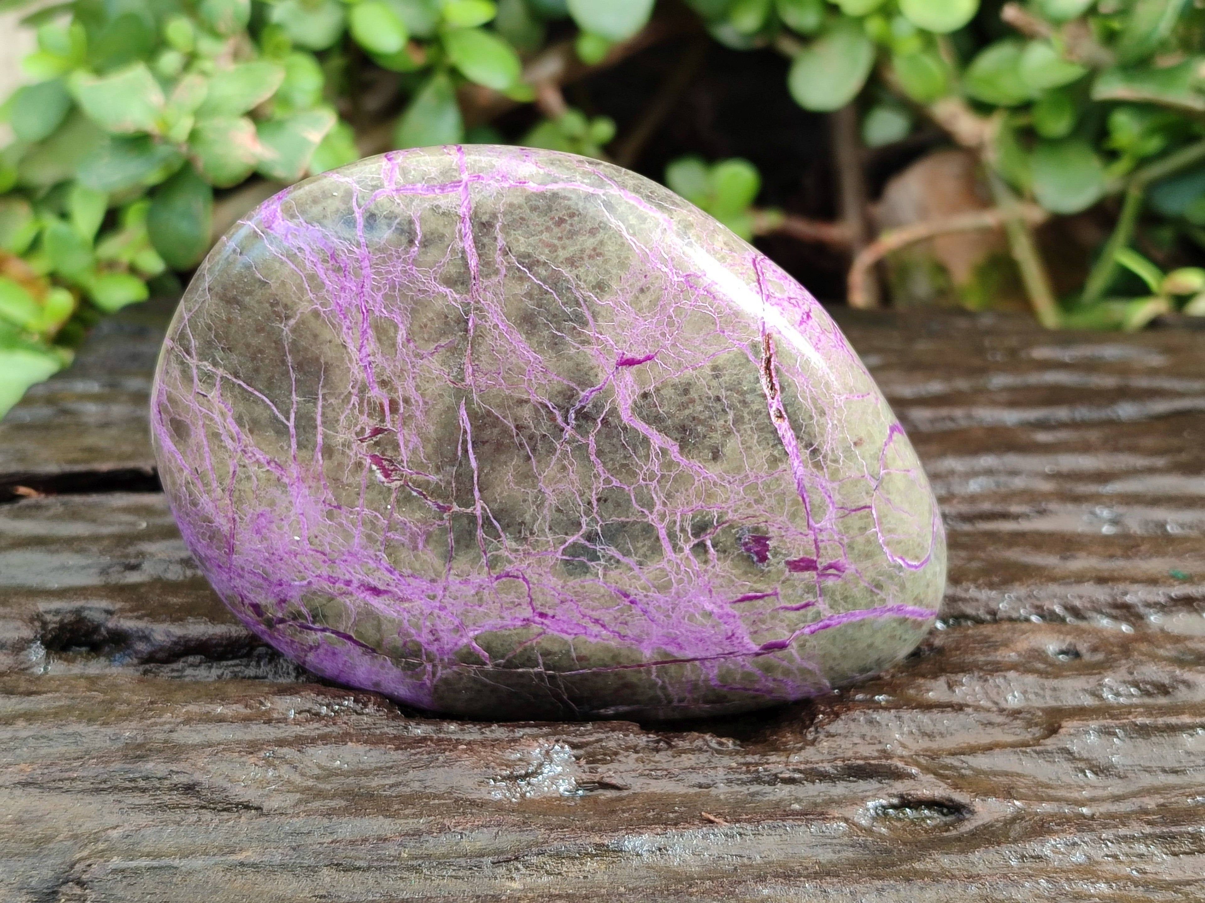 Polished Stichtite Free Forms x 3 From Barberton, South Africa - Toprock Gemstones and Minerals 