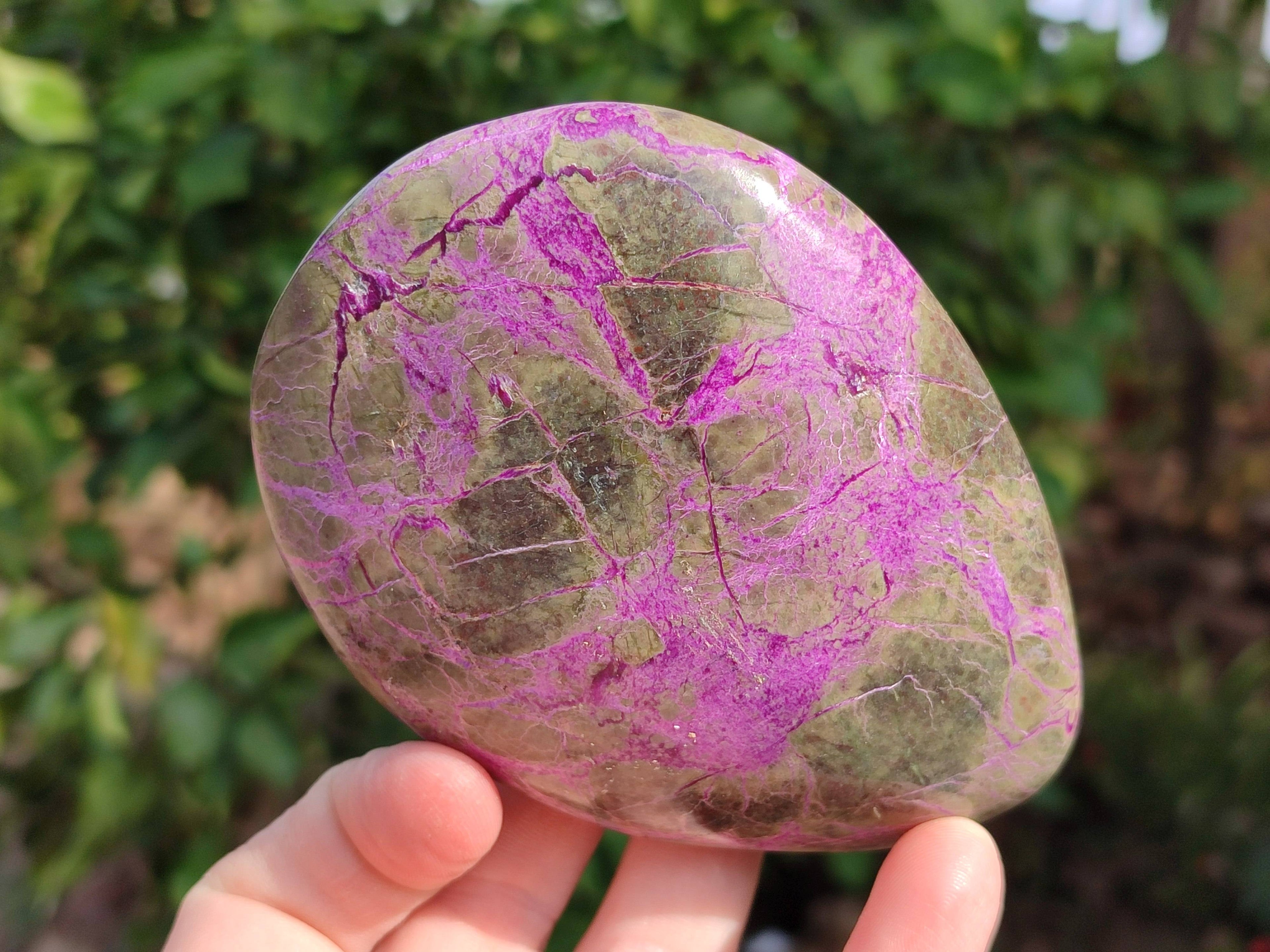 Polished Stichtite Free Forms x 3 From Barberton, South Africa - Toprock Gemstones and Minerals 