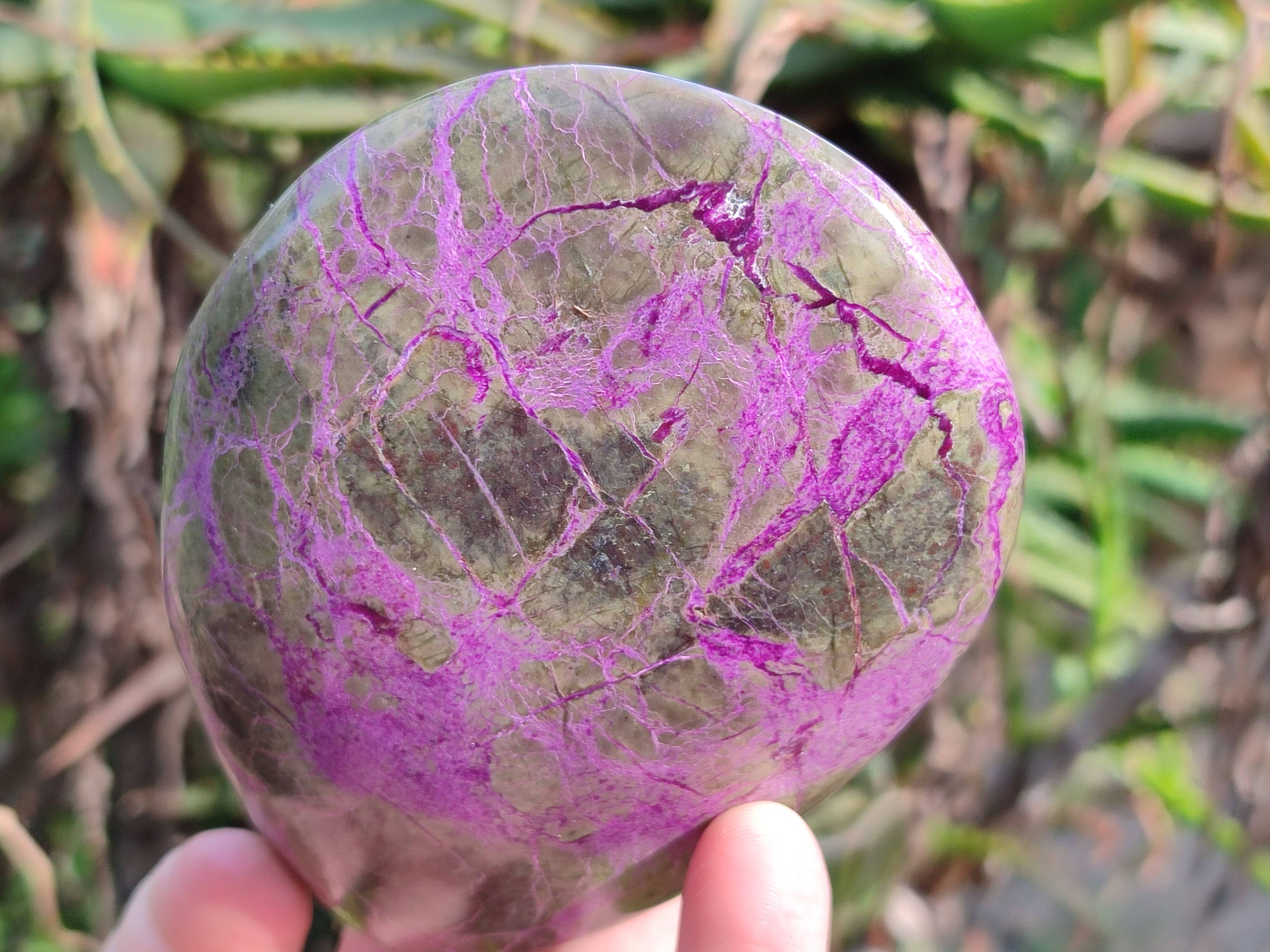 Polished Stichtite Free Forms x 3 From Barberton, South Africa - Toprock Gemstones and Minerals 