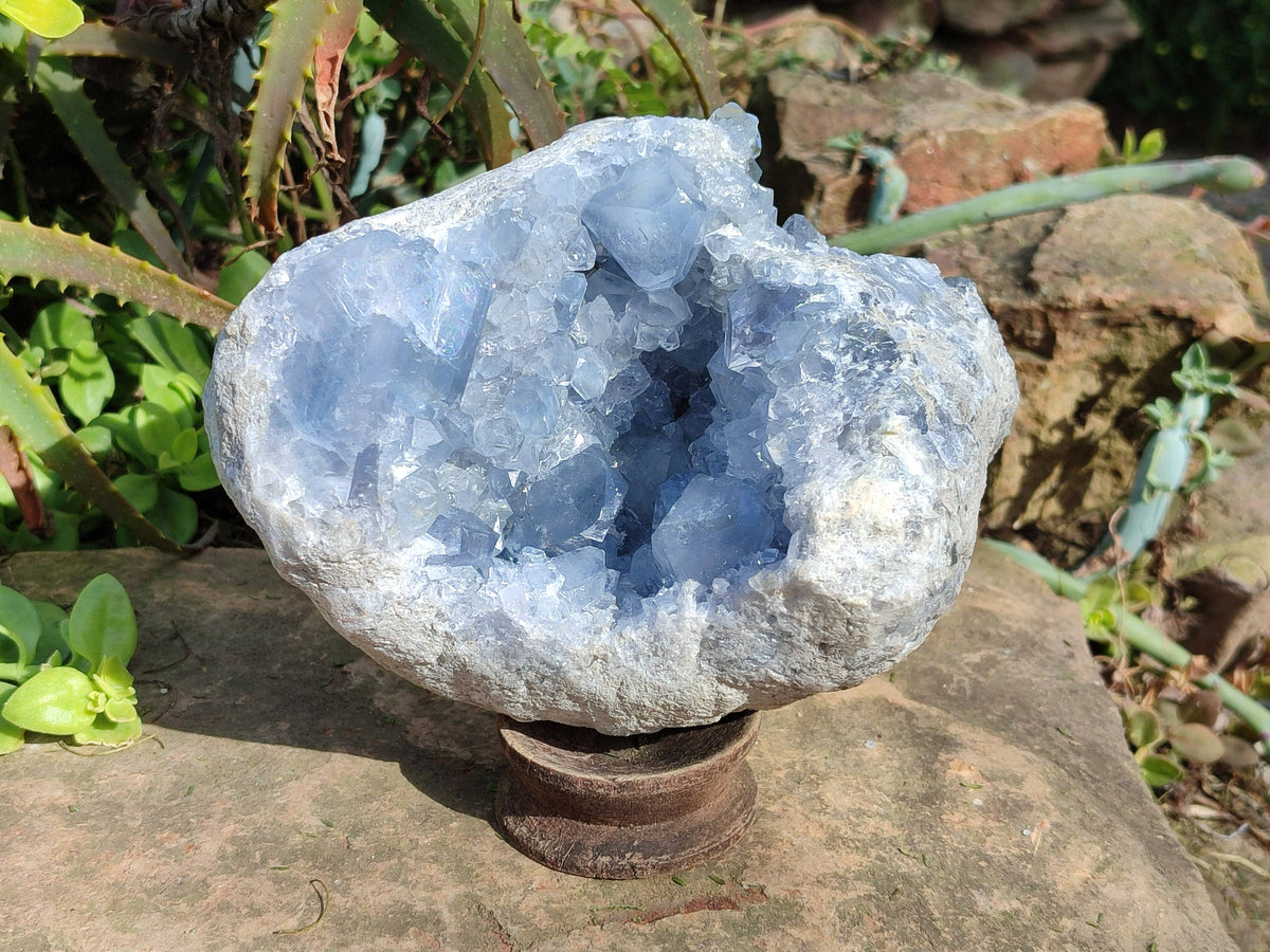 Natural Celestite Geode Specimen x 1 From Sakoany, Madagascar - Toprock Gemstones and Minerals 