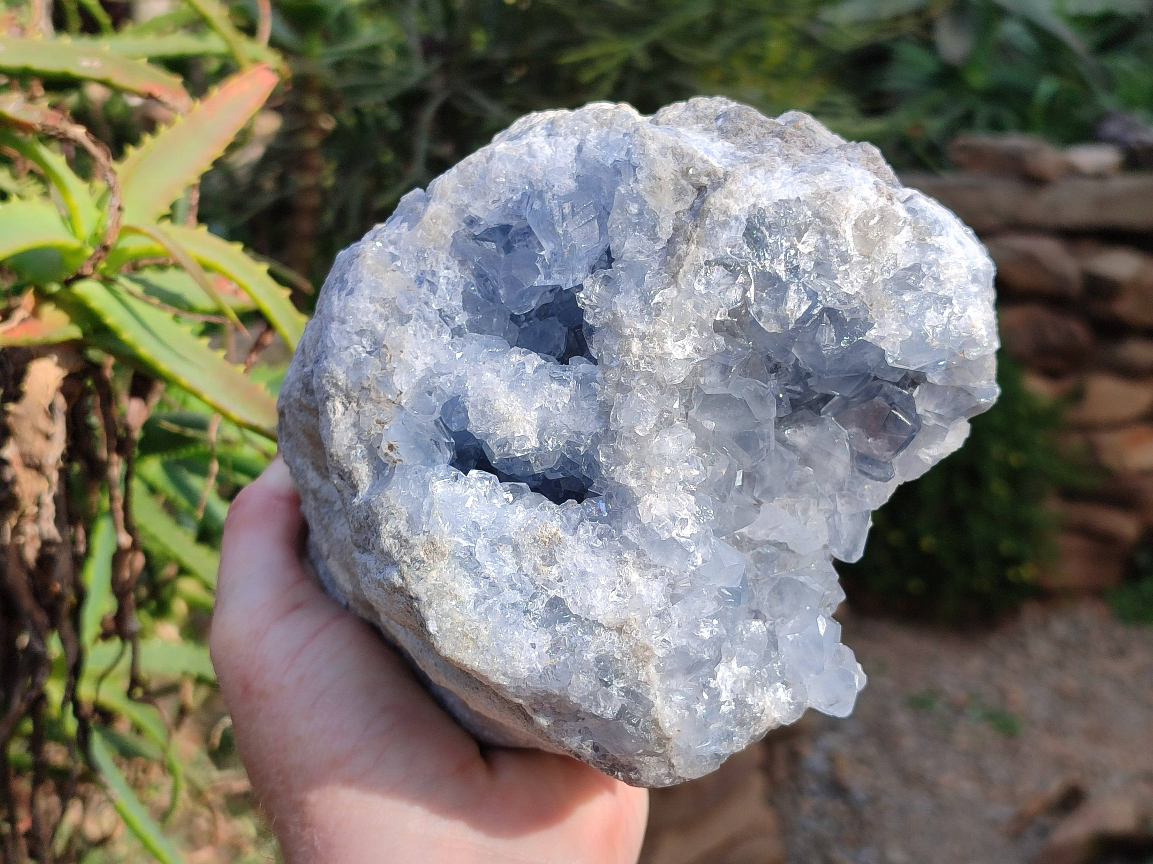 Natural Celestite Geode Specimen x 1 From Sakoany, Madagascar - Toprock Gemstones and Minerals 