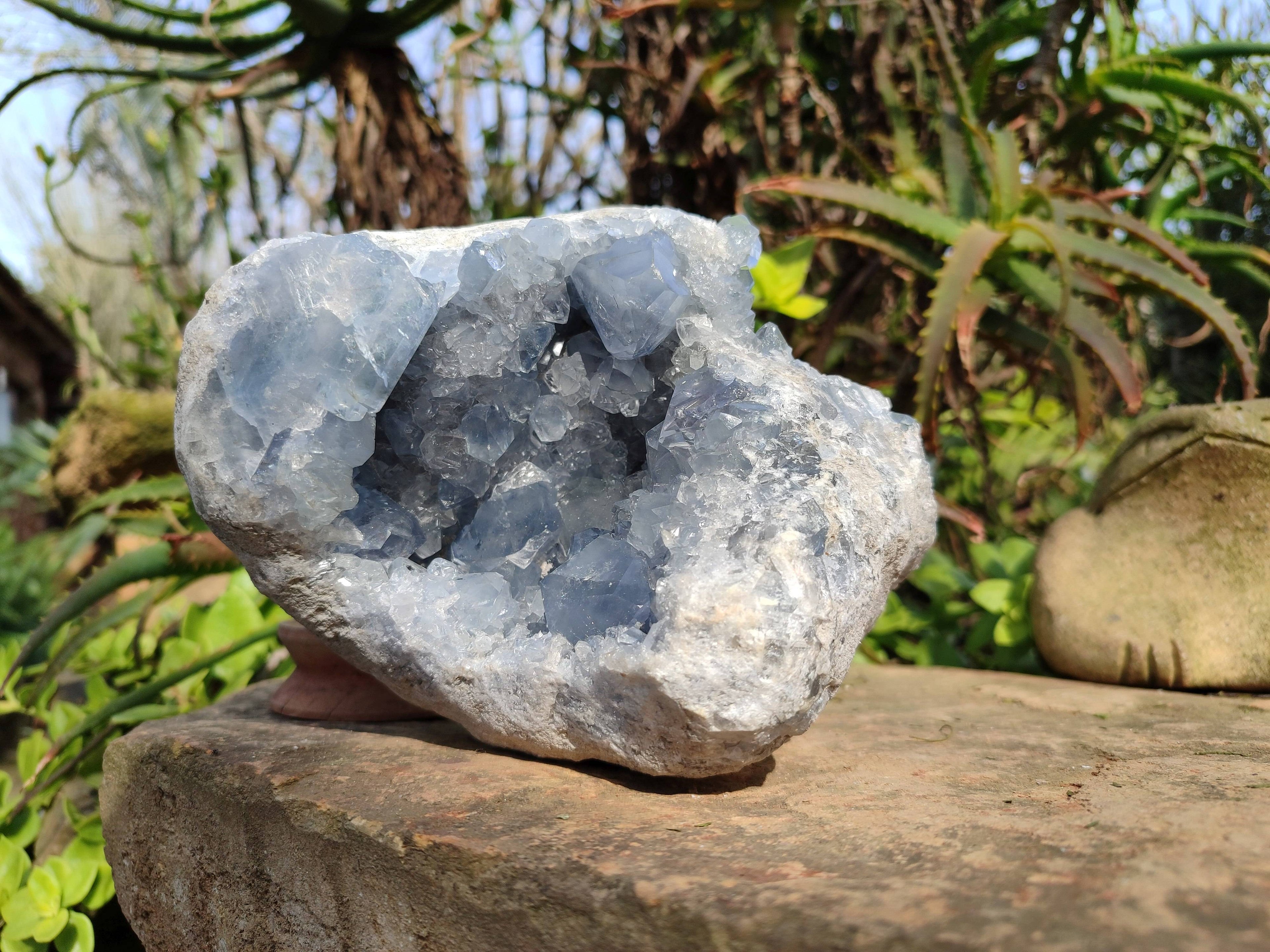 Natural Celestite Geode Specimen x 1 From Sakoany, Madagascar - Toprock Gemstones and Minerals 