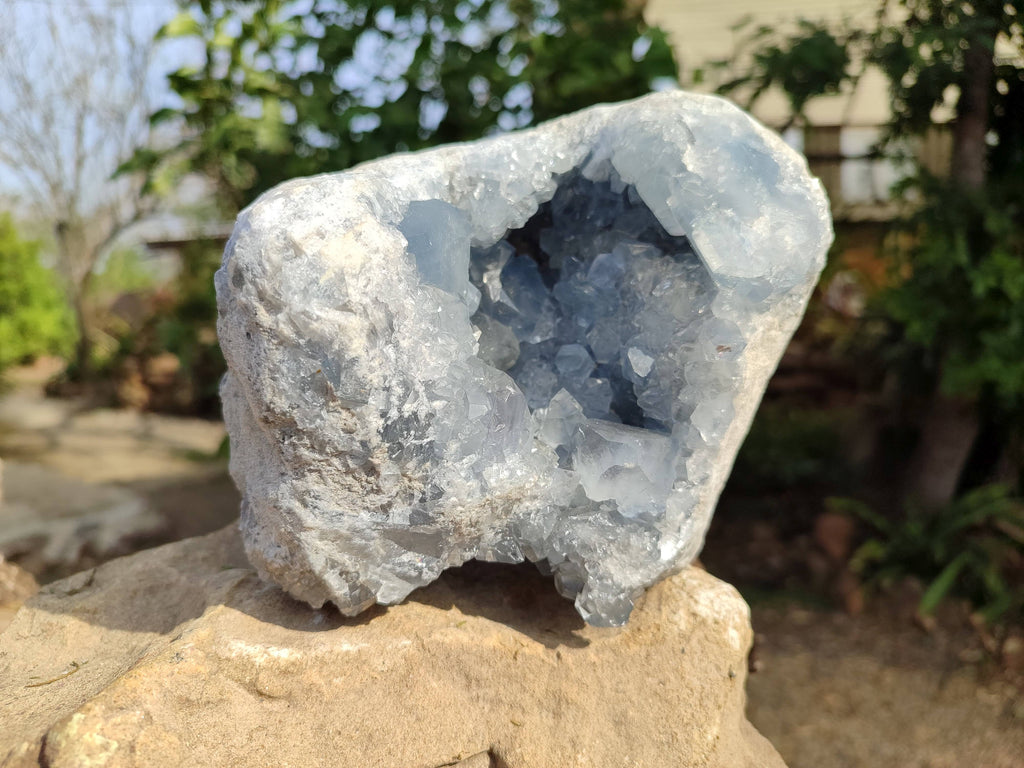 Natural Celestite Geode Specimen x 1 From Sakoany, Madagascar - Toprock Gemstones and Minerals 