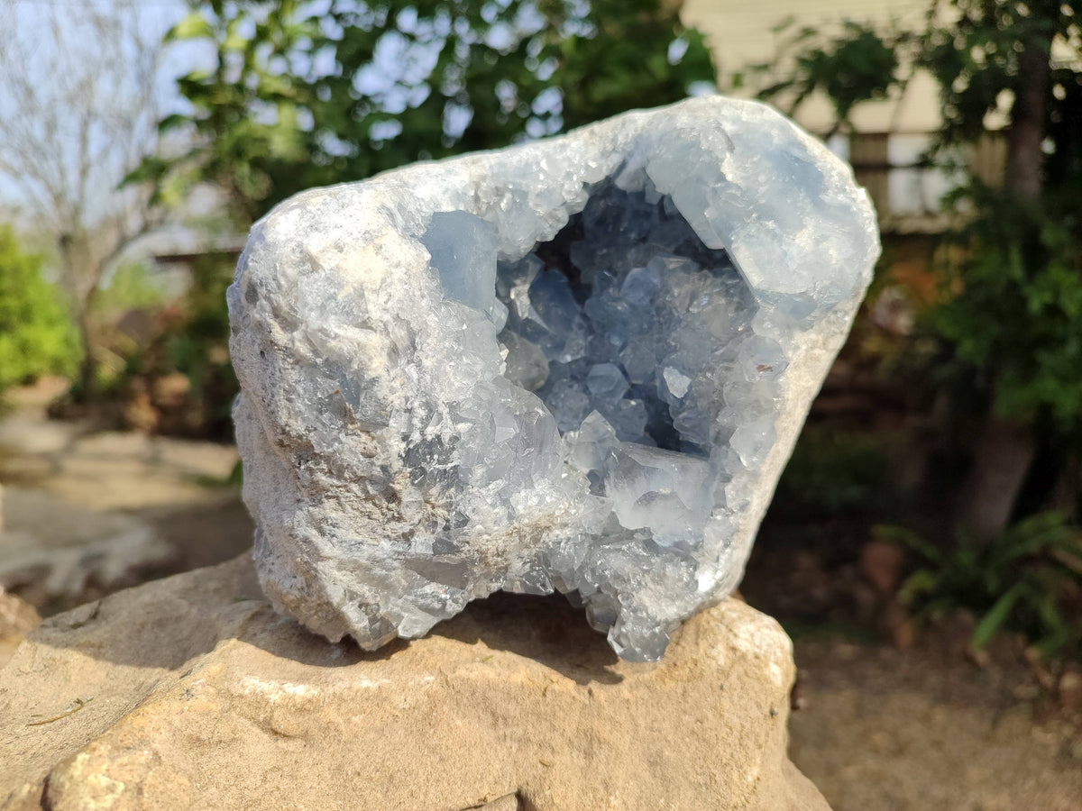 Natural Celestite Geode Specimen x 1 From Sakoany, Madagascar - Toprock Gemstones and Minerals 