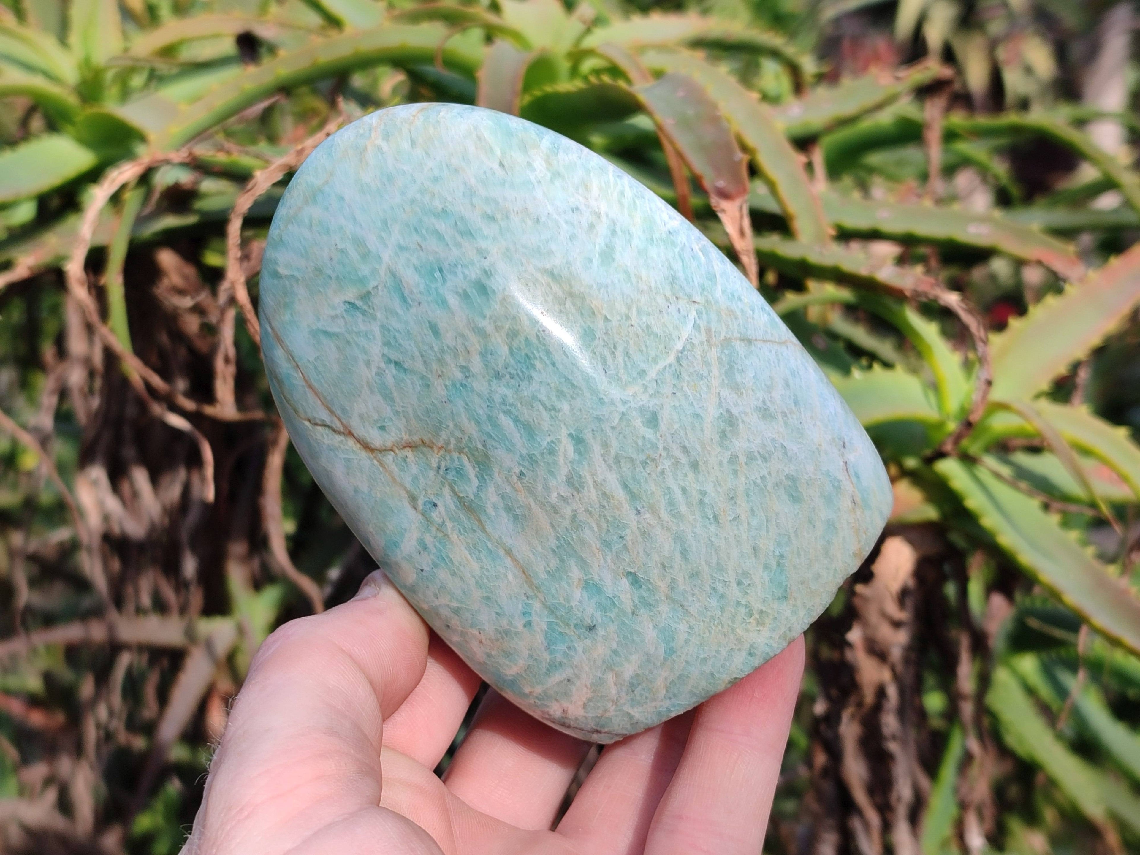 Polished Amazonite Standing Free Forms x 4 From Madagascar - Toprock Gemstones and Minerals 