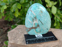 Polished Amazonite Standing Free Forms x 4 From Madagascar