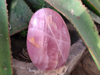 Polished Rose Quartz Standing Free Forms x 2 From Madagascar